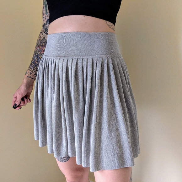 BP Studio for Charivari Vintage Made in Italy Silver Circle Skirt Small - Picture 4 of 7